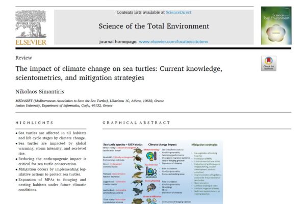 The impact of climate change on sea turtles: Current knowledge, scientometrics, and mitigation strategies